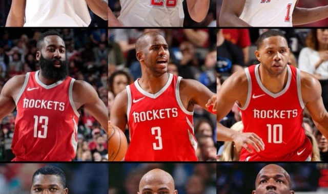 火箭队史第3次三人赛季场均得分18+ 但此前两次并未夺冠